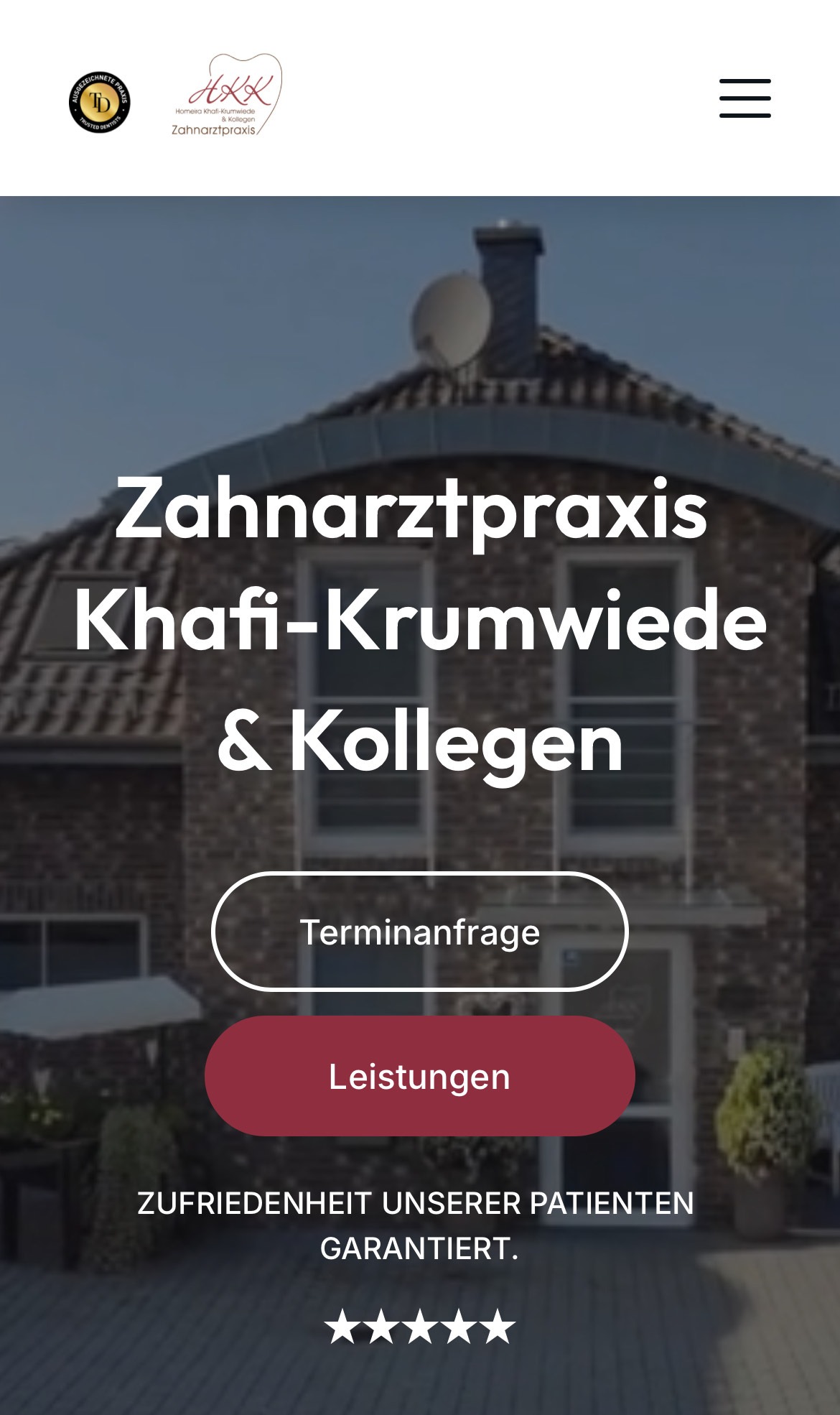 Mobile Webdesign Ansicht 2