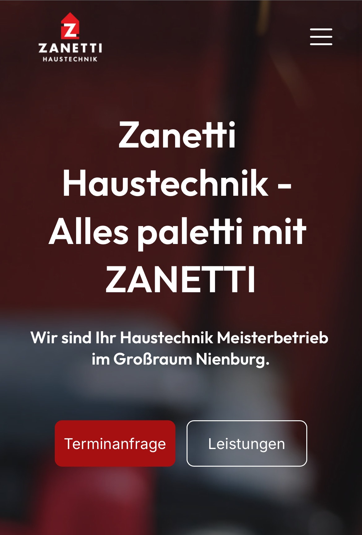 Mobile Webdesign Ansicht 1